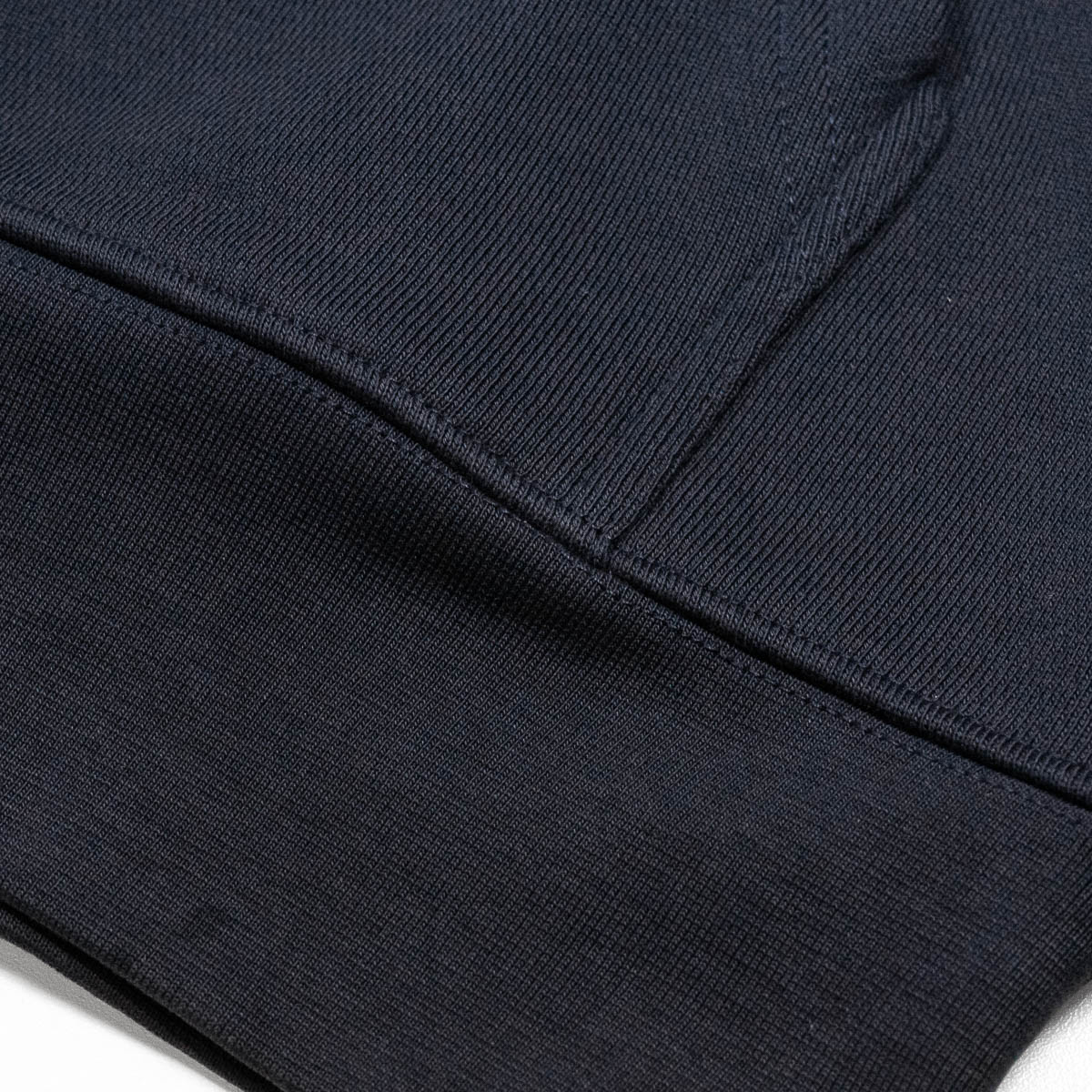 Heart Icon Chainstitch - Relaxed Loopback Hoodie - Navy