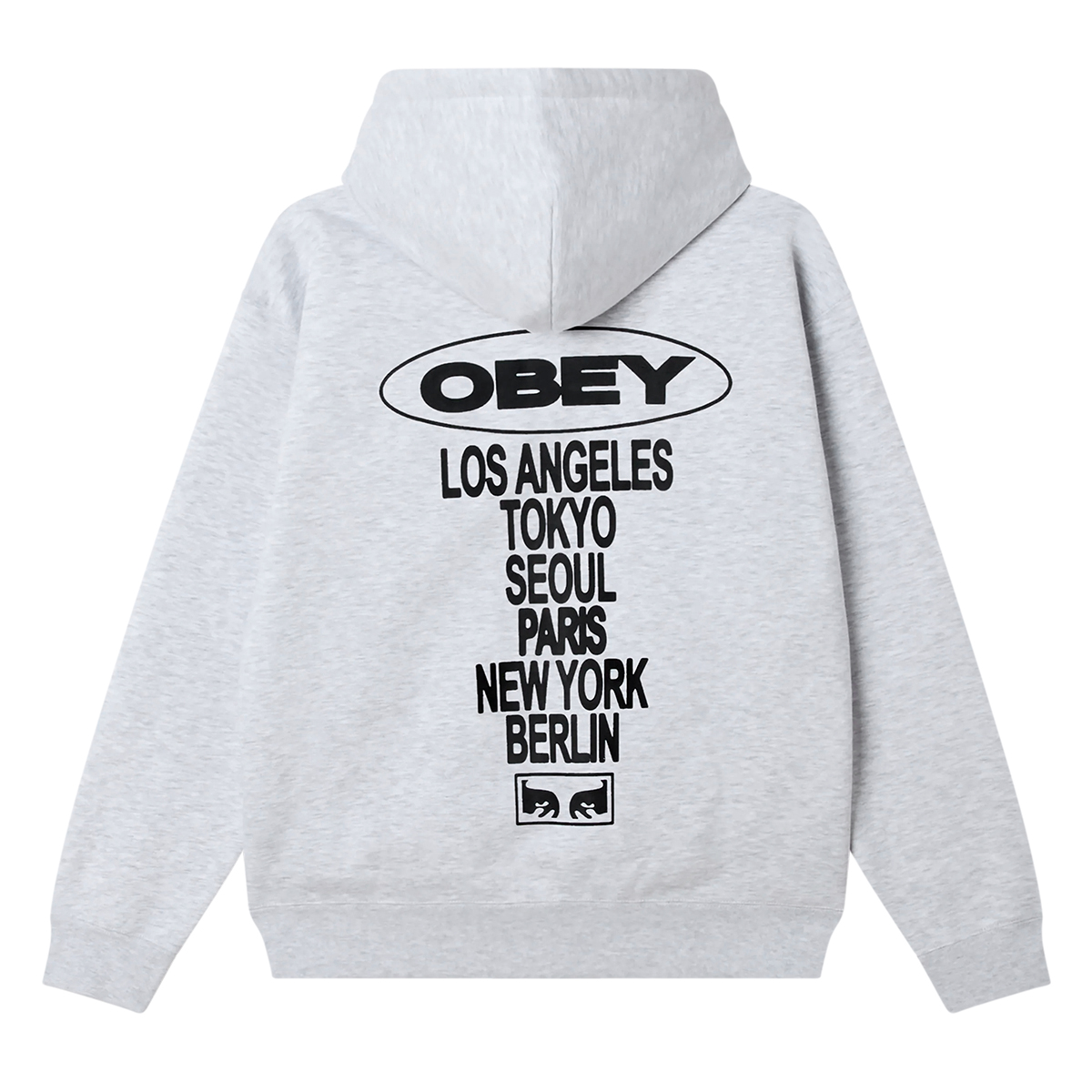 Obey Oval Cities Hoodie - Grey