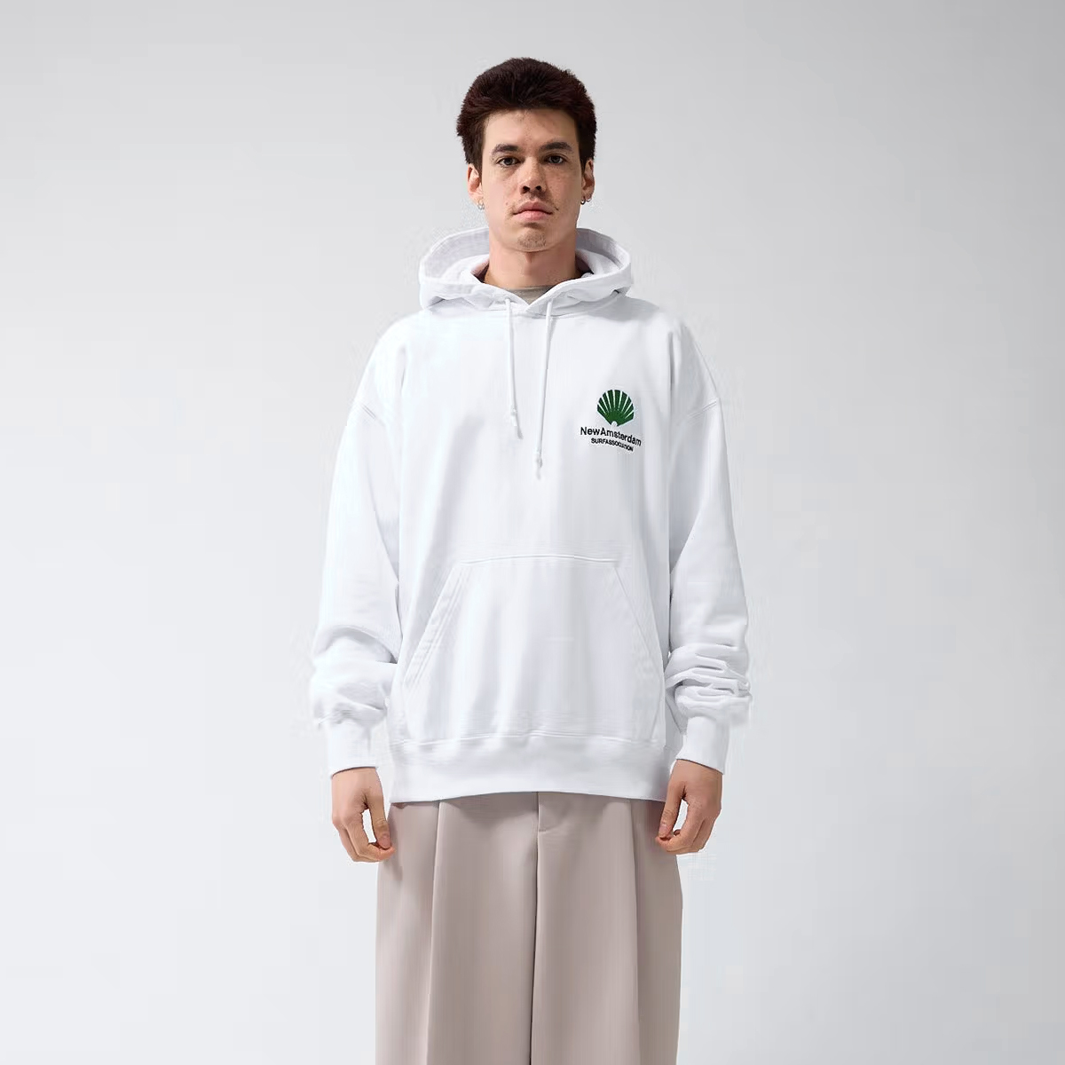 Logo Hoodie - Oversized - White Green
