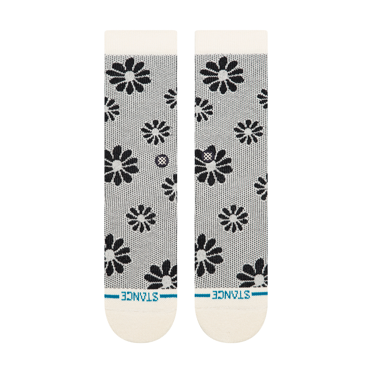 Floral Stitch Socke - Ivory