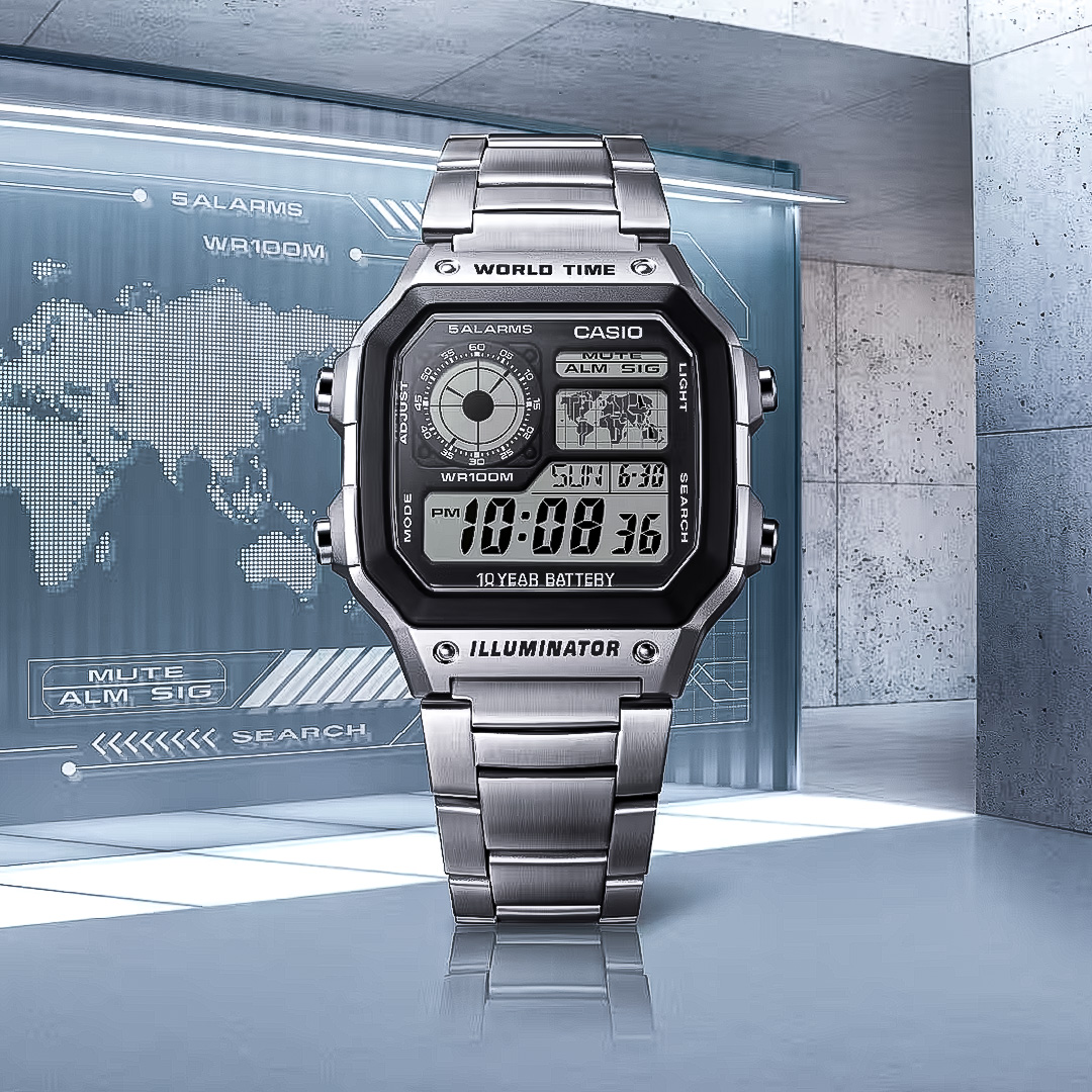 AE-1200WHD-1AV - Silver Black