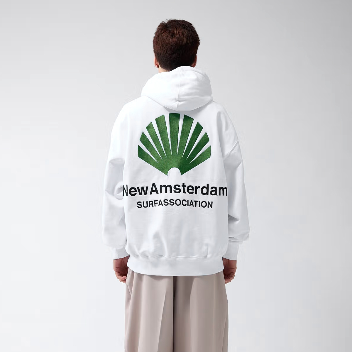 Logo Hoodie - Oversized - White Green