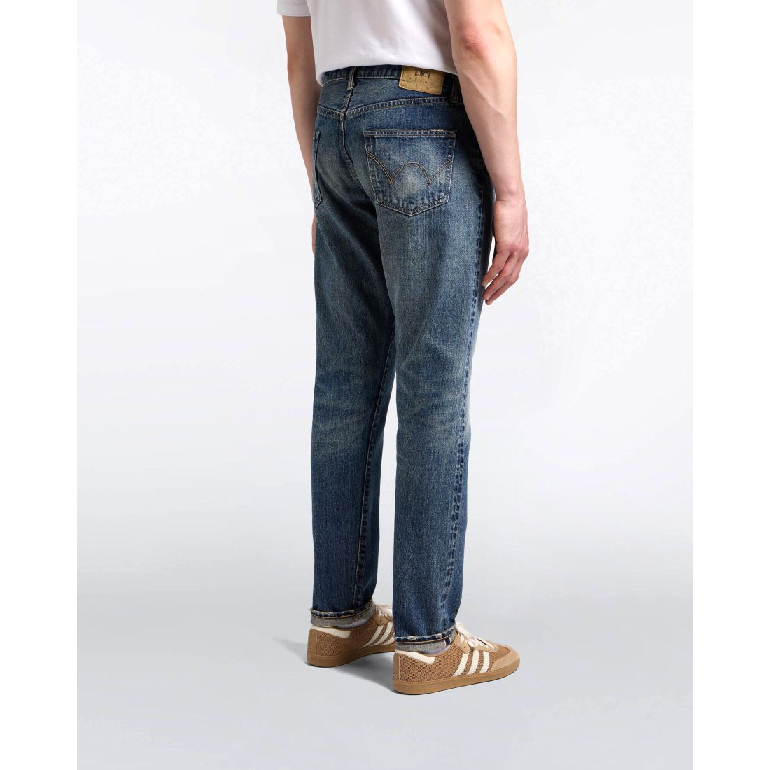 Regular Tapered Jeans - Red Selvage Denim - Blue Mid Dark Used