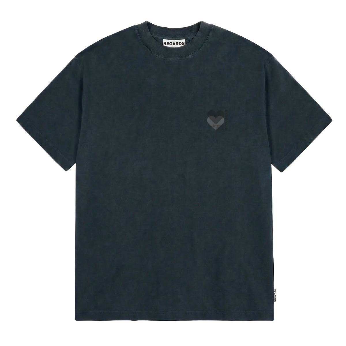 Museum Heart T-Shirt - Washed Black
