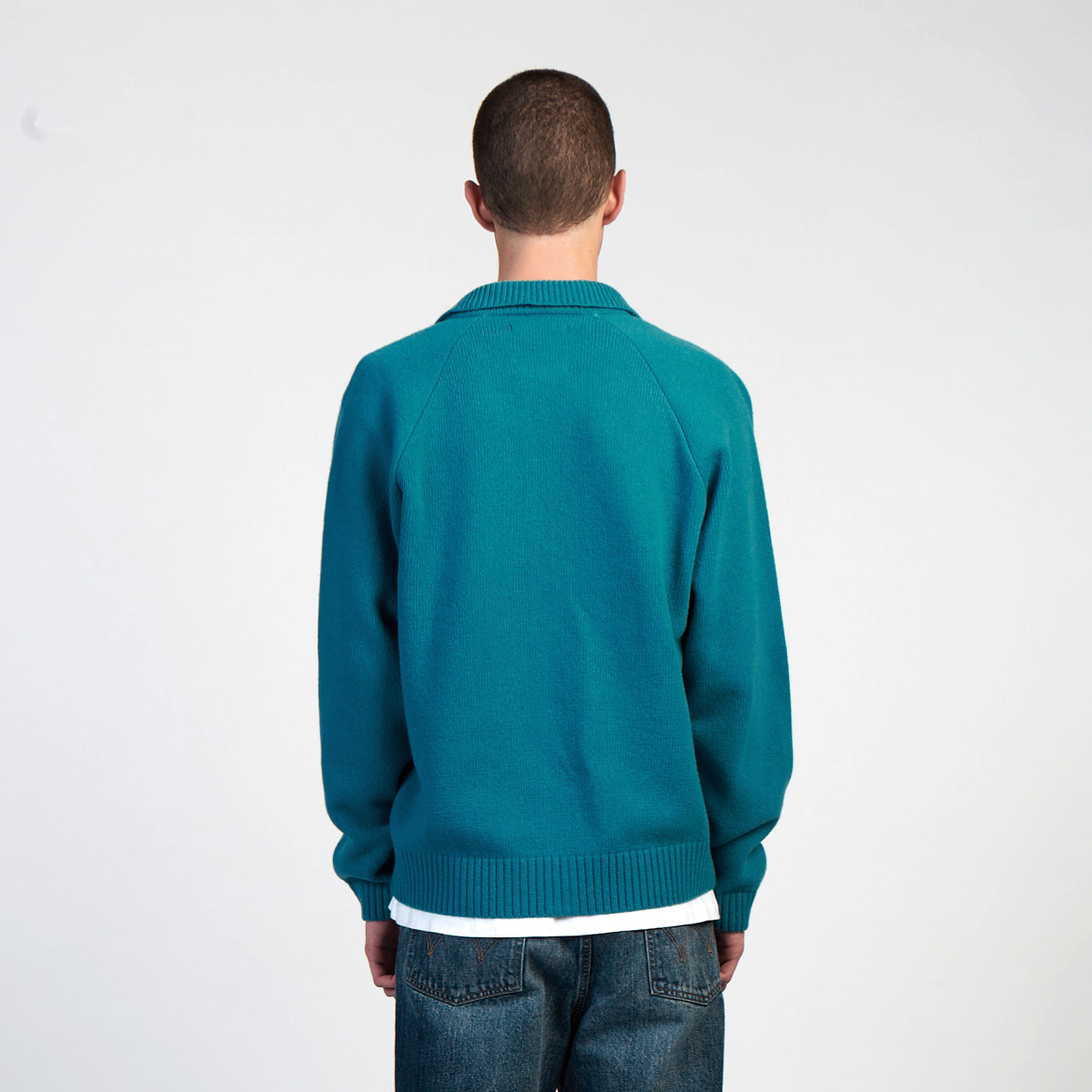 Mars Polo Cardigan - Regular Fit - Baltic Blue