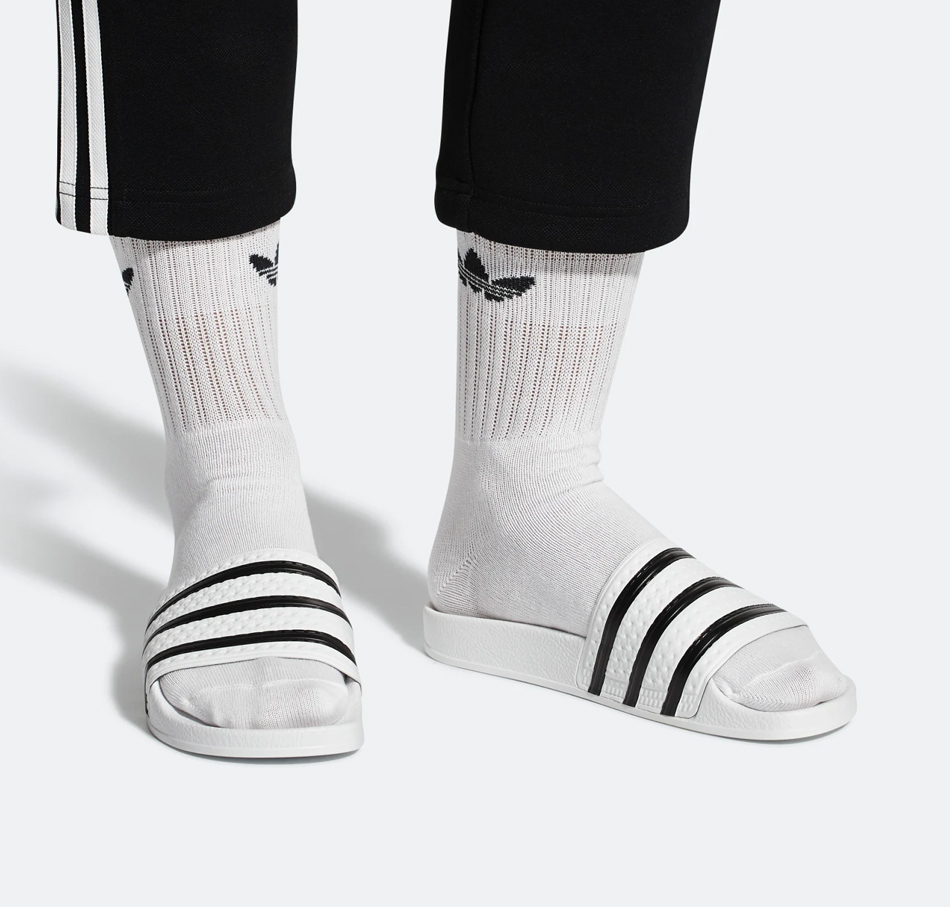 adidas Originals Adilette - White Black