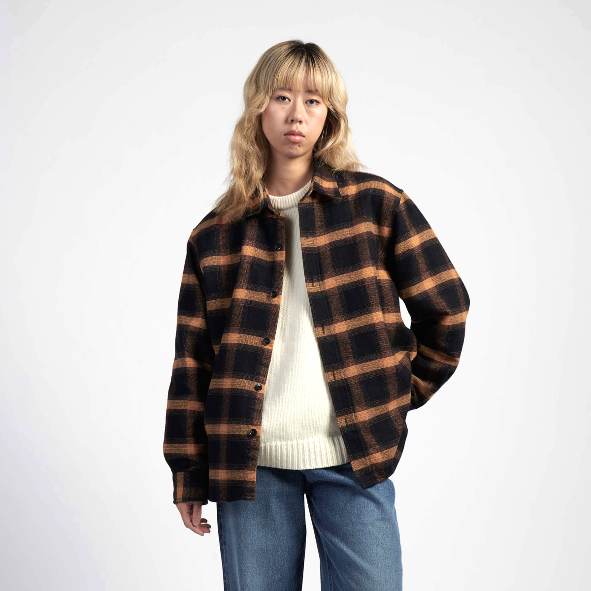Sebastian Heavy Flanell Shirt - Brown Black