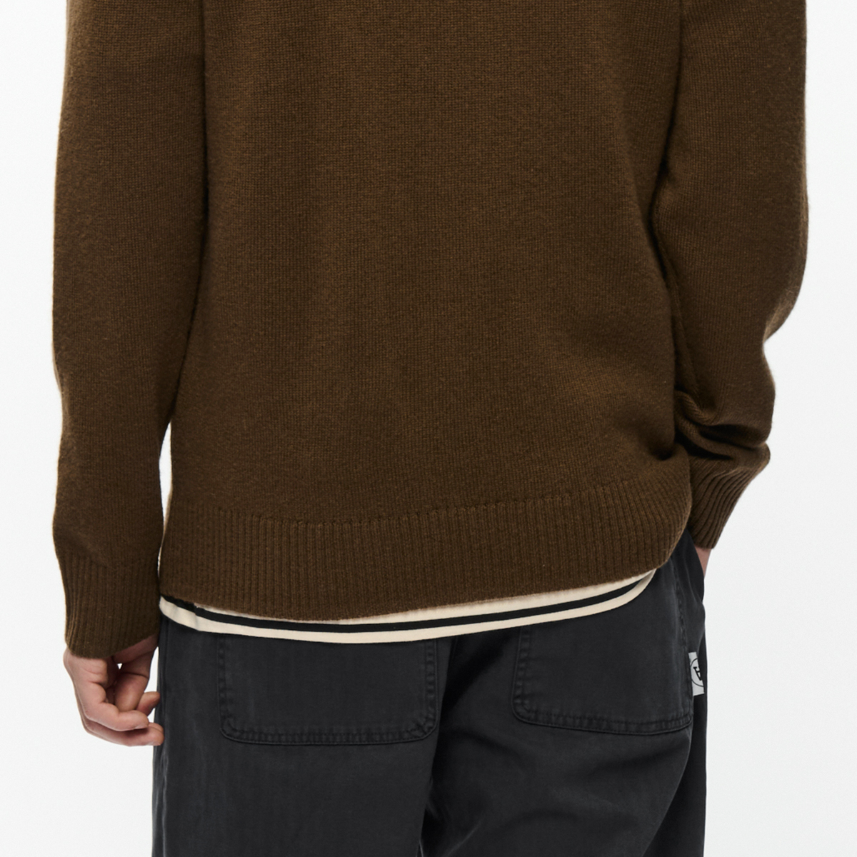 Tay Halfzip Stricksweatshirt - Brown