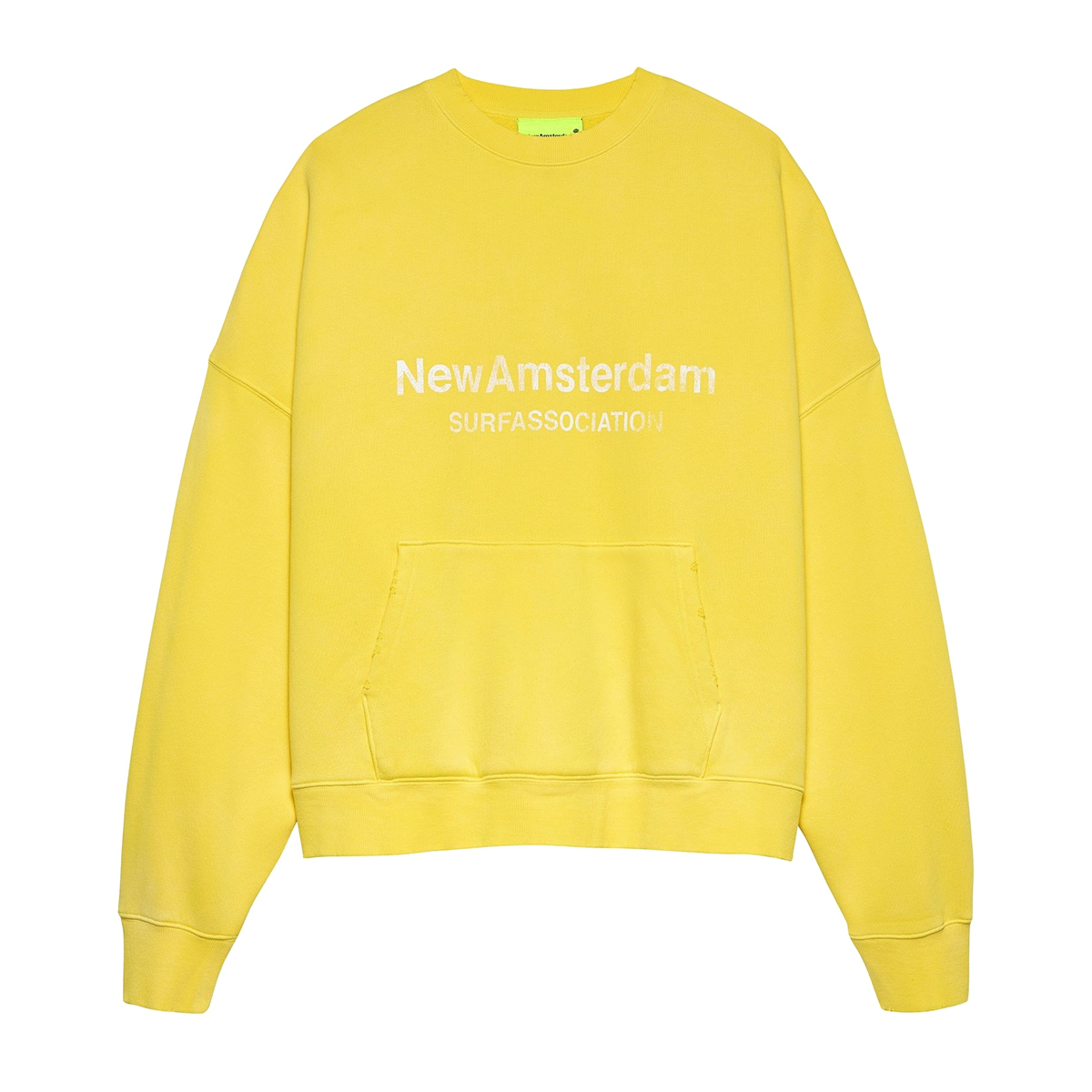Worked Logo Crewneck Sweatshirt - Yellow