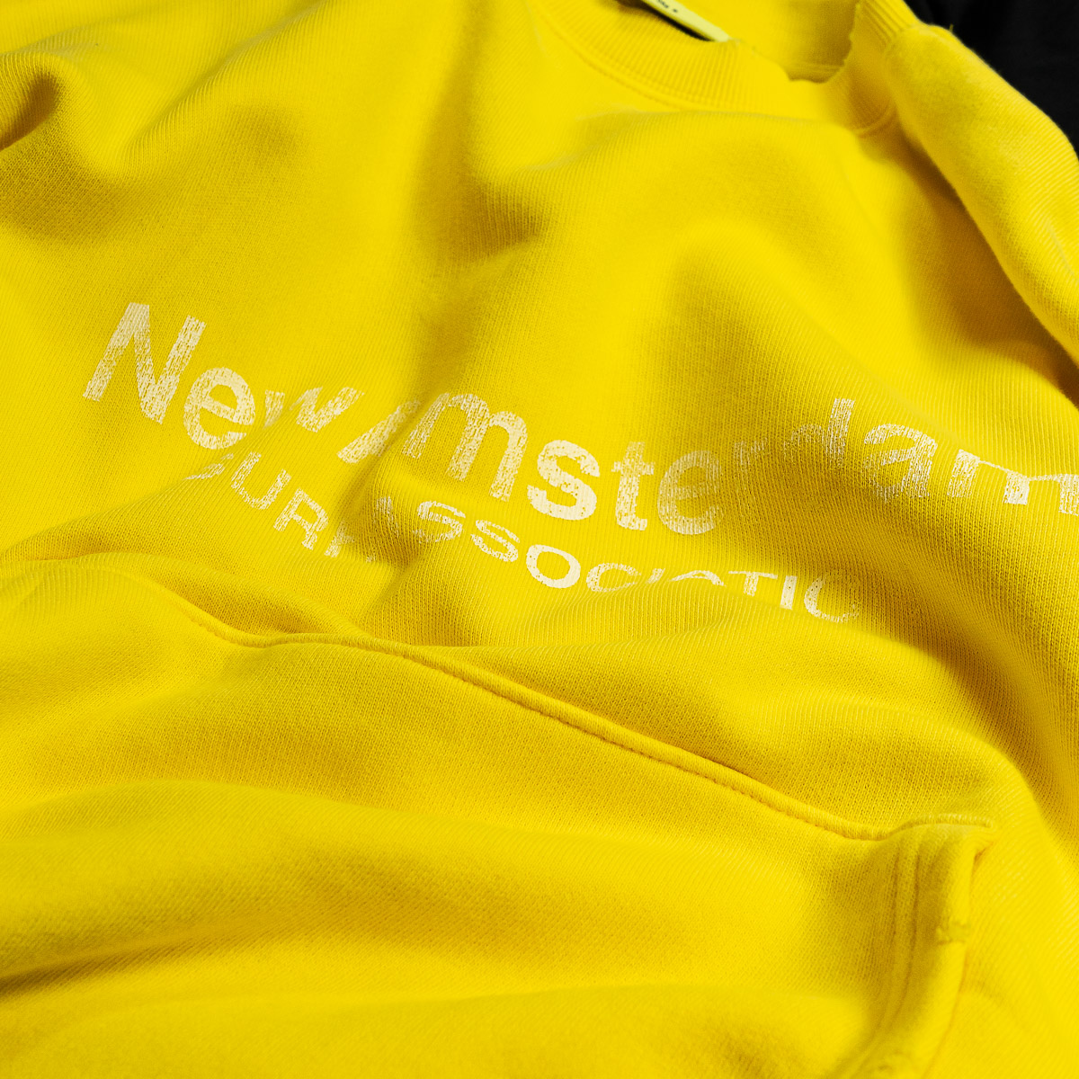 Worked Logo Crewneck Sweatshirt - Yellow