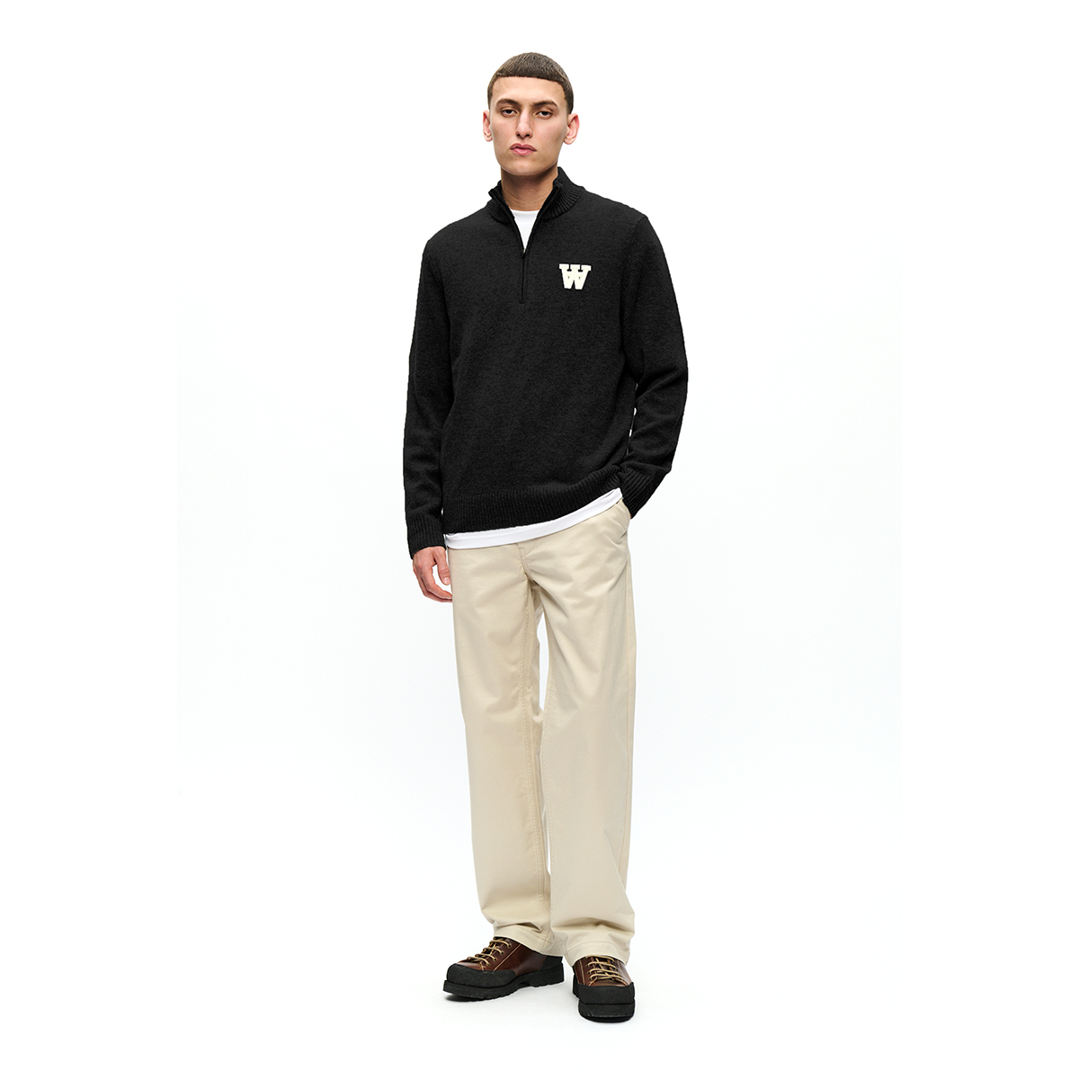 Tay Halfzip Stricksweatshirt - Black
