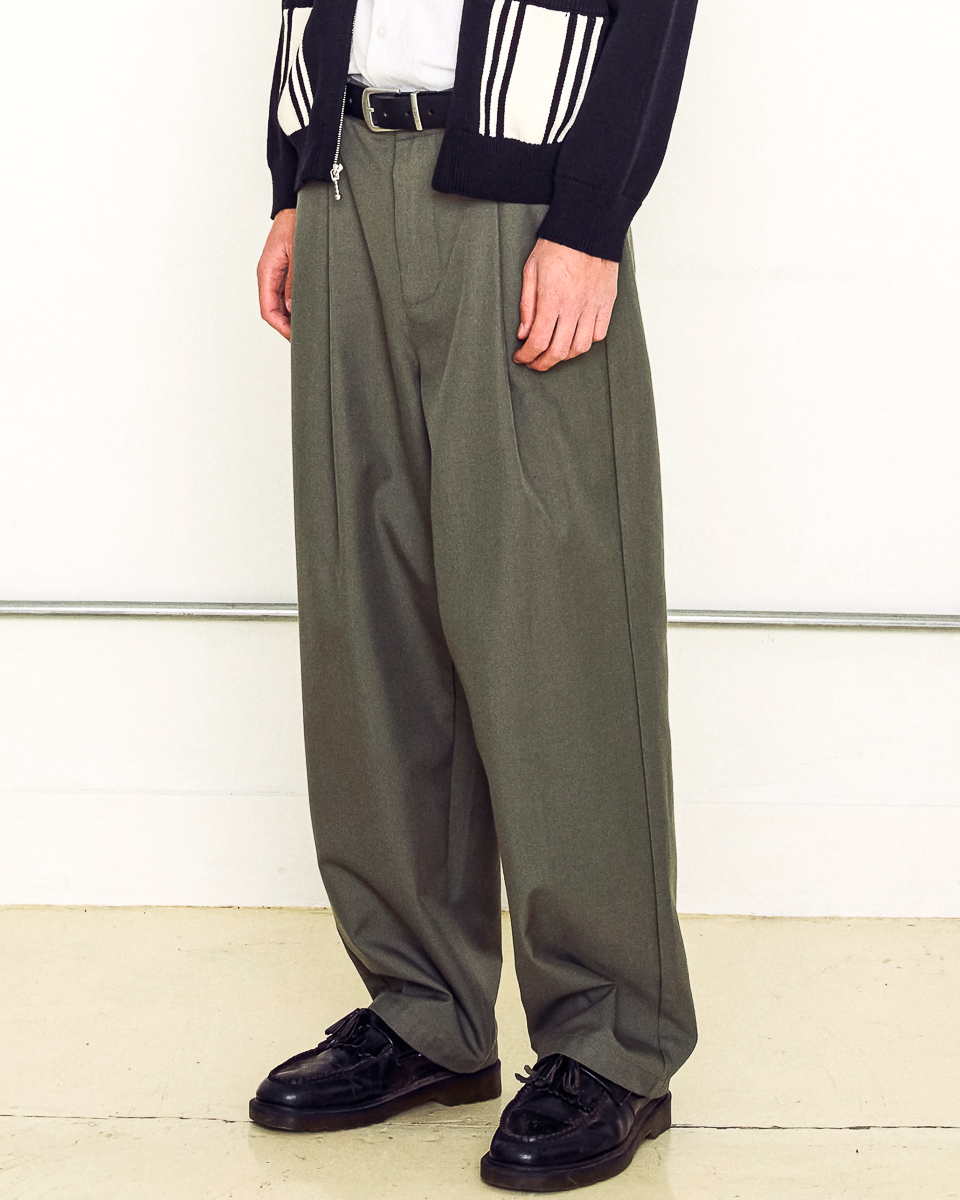 Dean Pleated Pant - Green