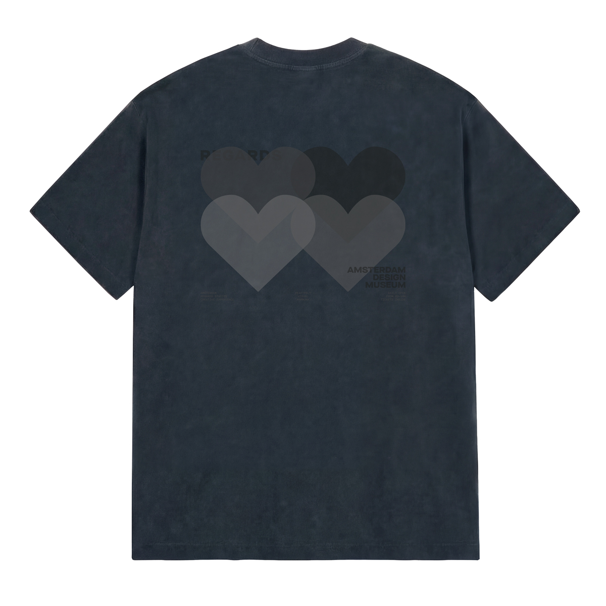 Museum Heart T-Shirt - Washed Black