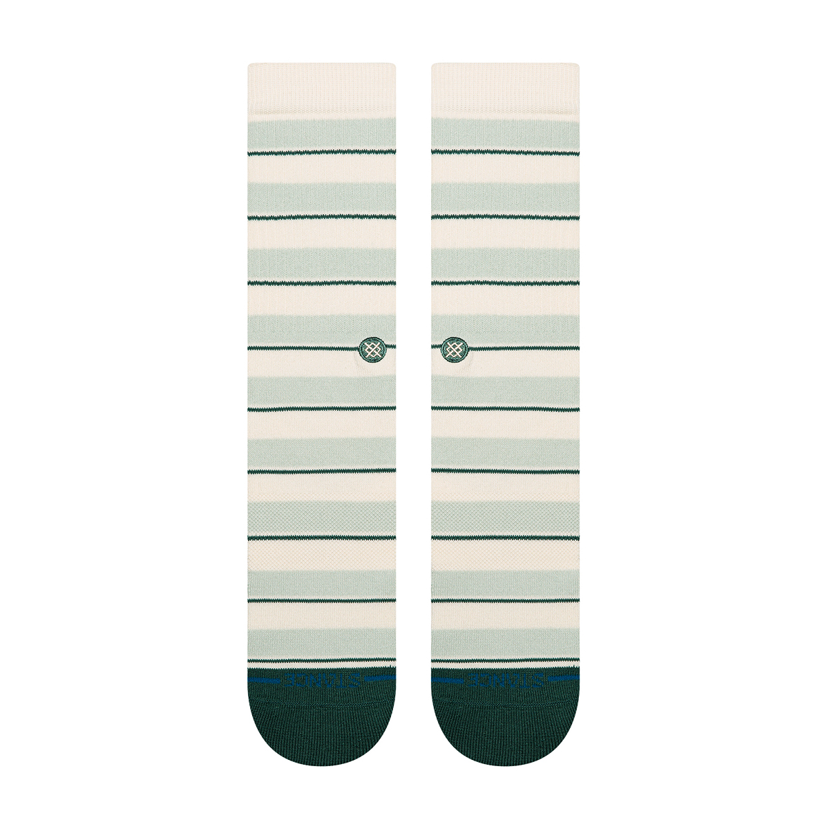 Striped It Crew Socks - Teal
