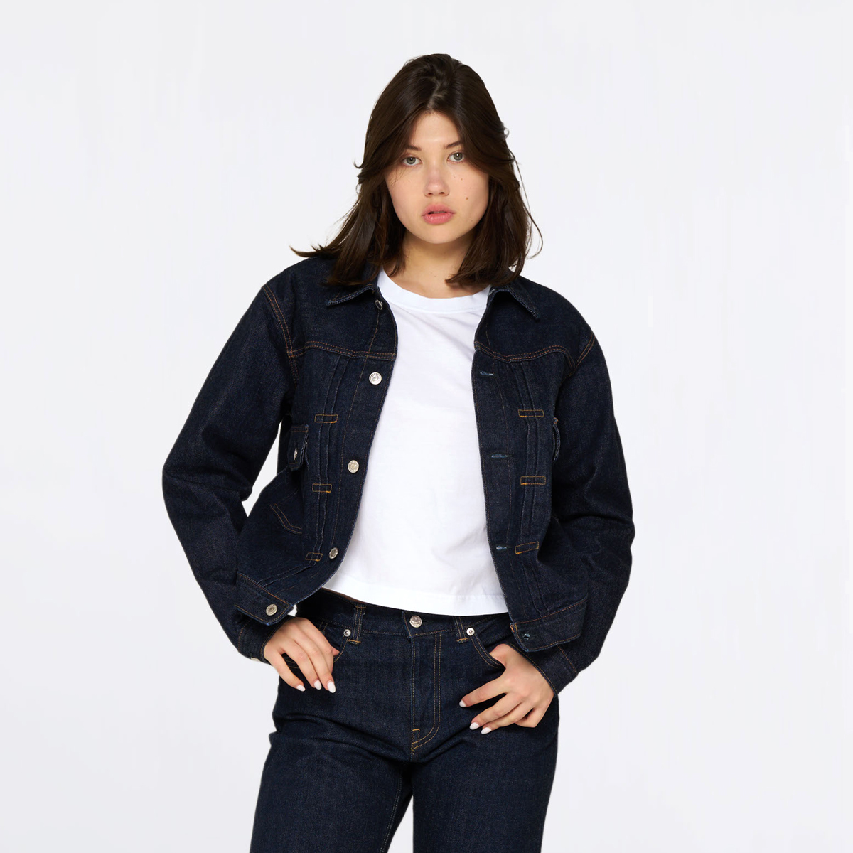 Jeansjacke - Selvage Blue Rinsed
