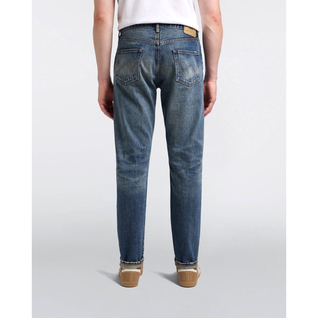 Regular Tapered Jeans - Red Selvage Denim - Blue Mid Dark Used