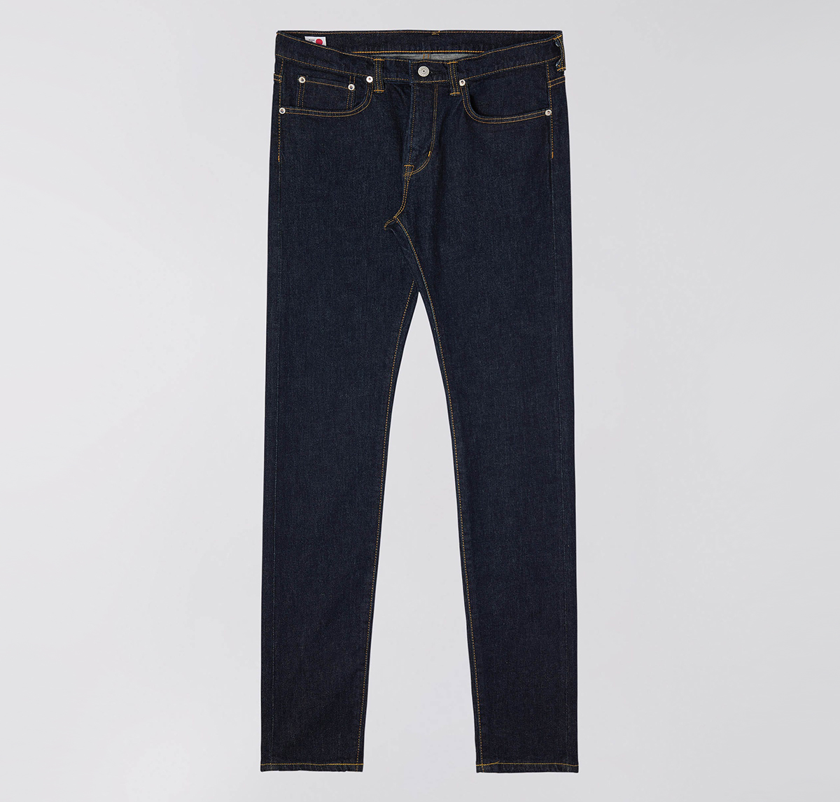 EDWIN Slim Tapered 12oz Kaihara Organic Stretch Denim - Made In Japan - Blue Rinsed flat