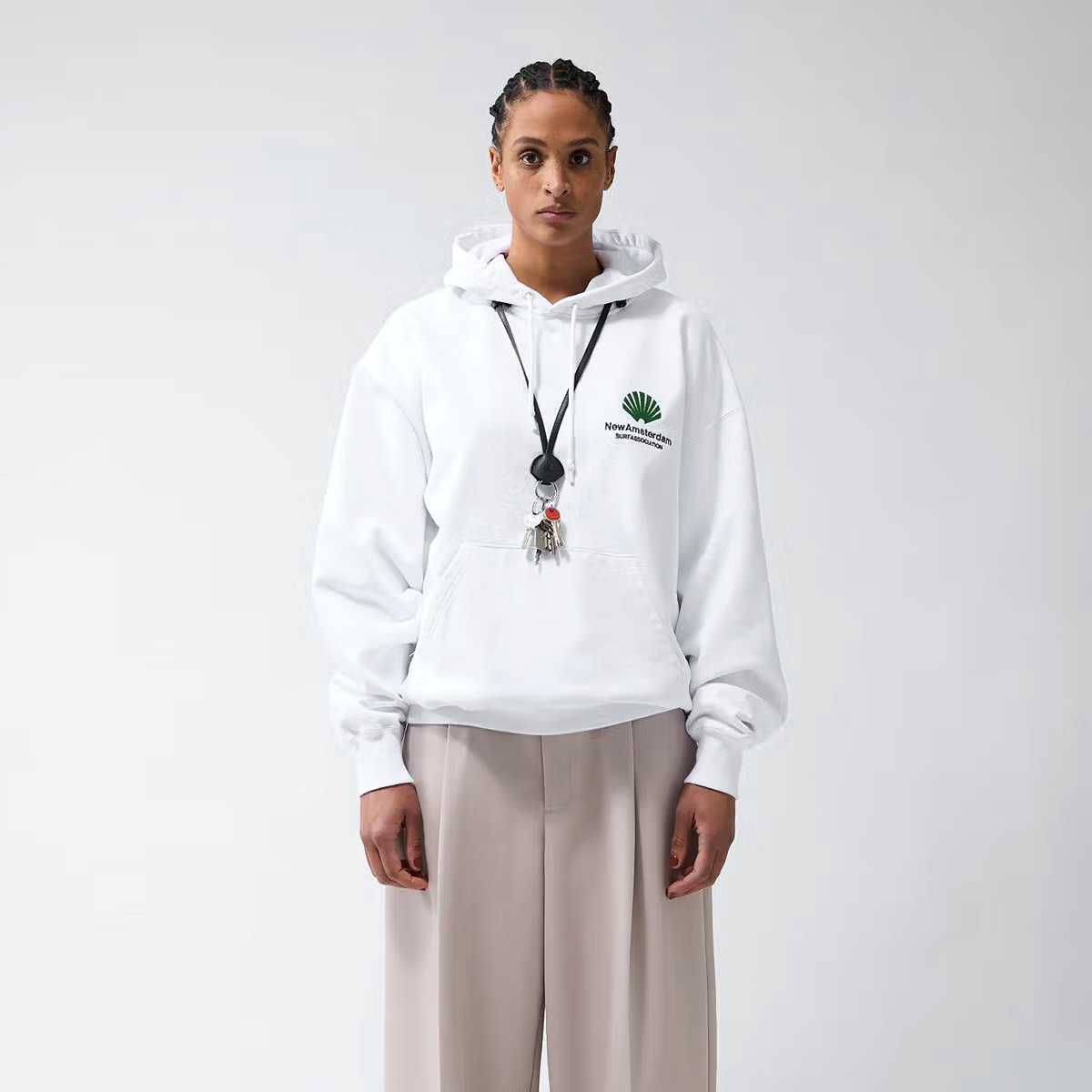 Logo Hoodie - Oversized - White Green
