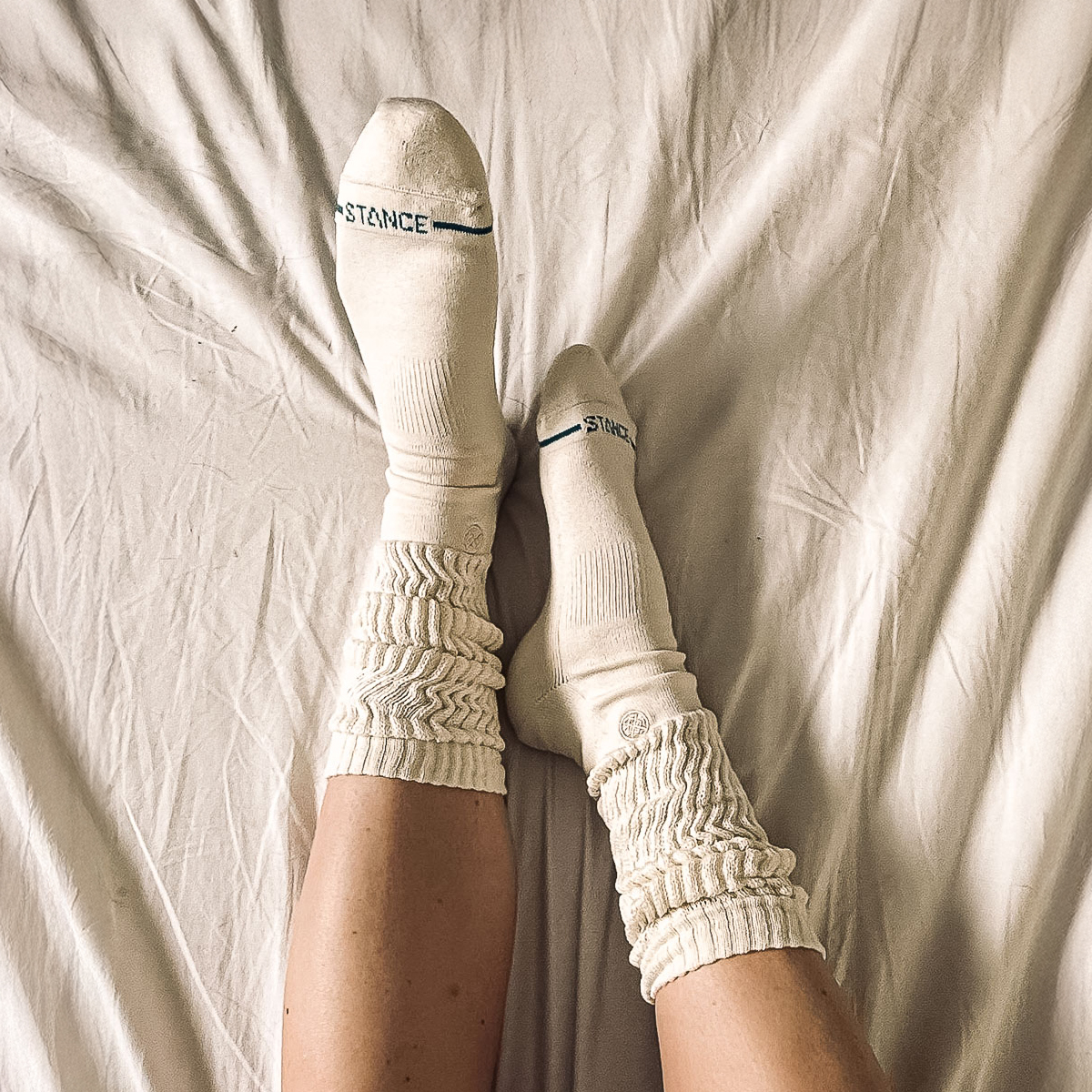 Icon Slouch Crew Socks - Oatmeal