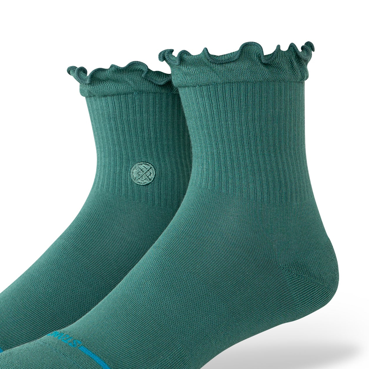 Ruffle Icon Quarter Socke - Teal