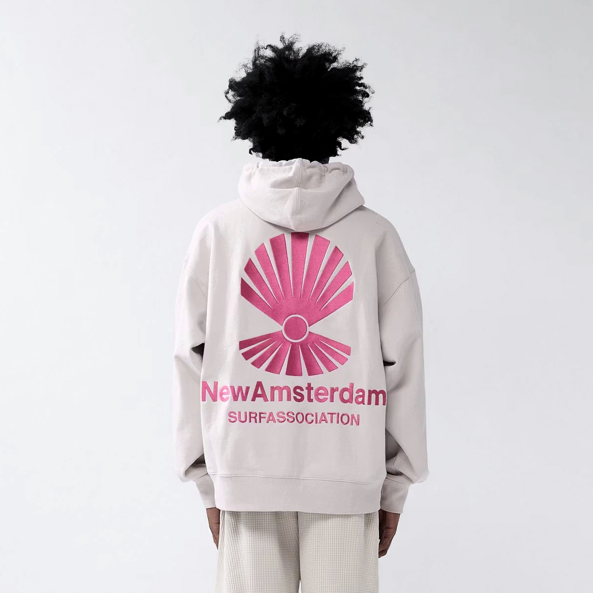Logo Zip Hoodie - Relaxed Fit - Pebble Magenta