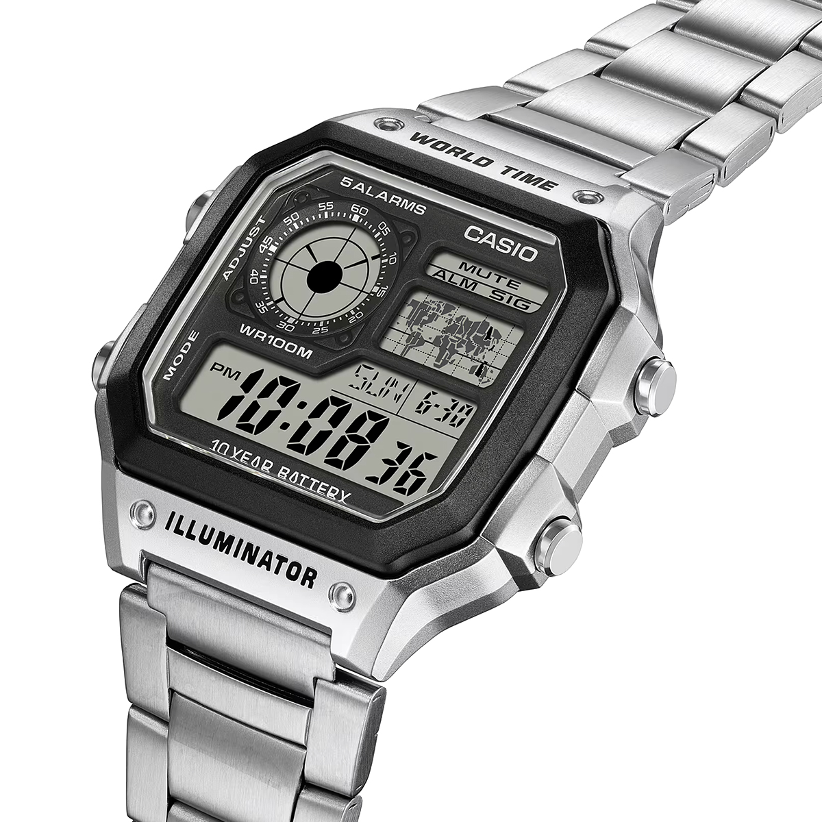 AE-1200WHD-1AV - Silver Black