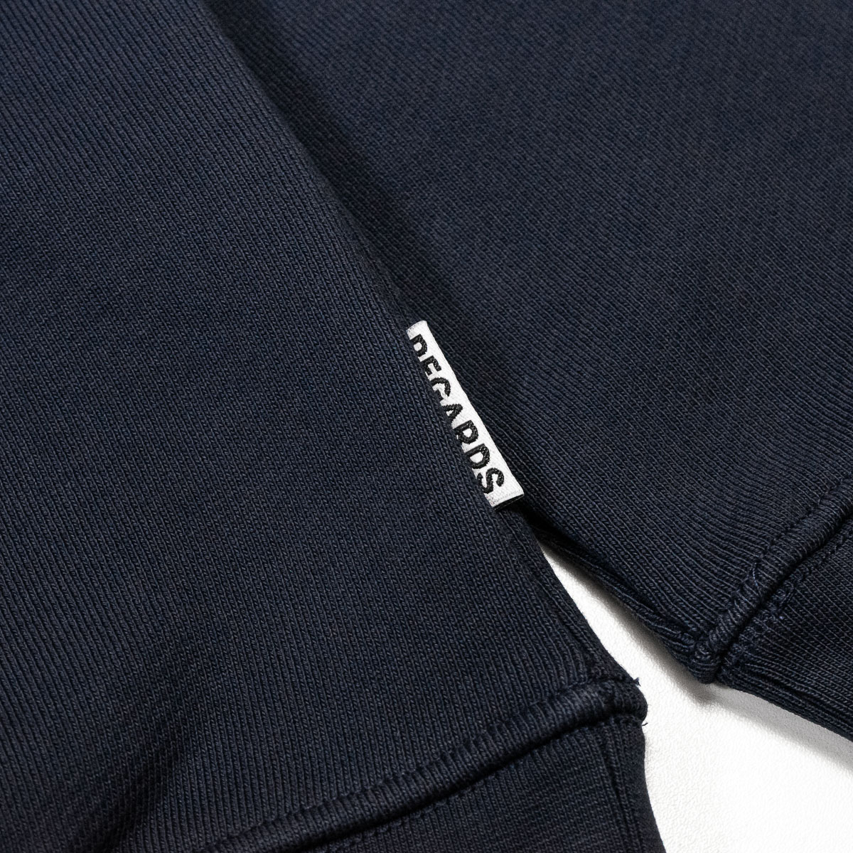 Heart Icon Chainstitch - Relaxed Loopback Crewneck Sweatshirt - Navy