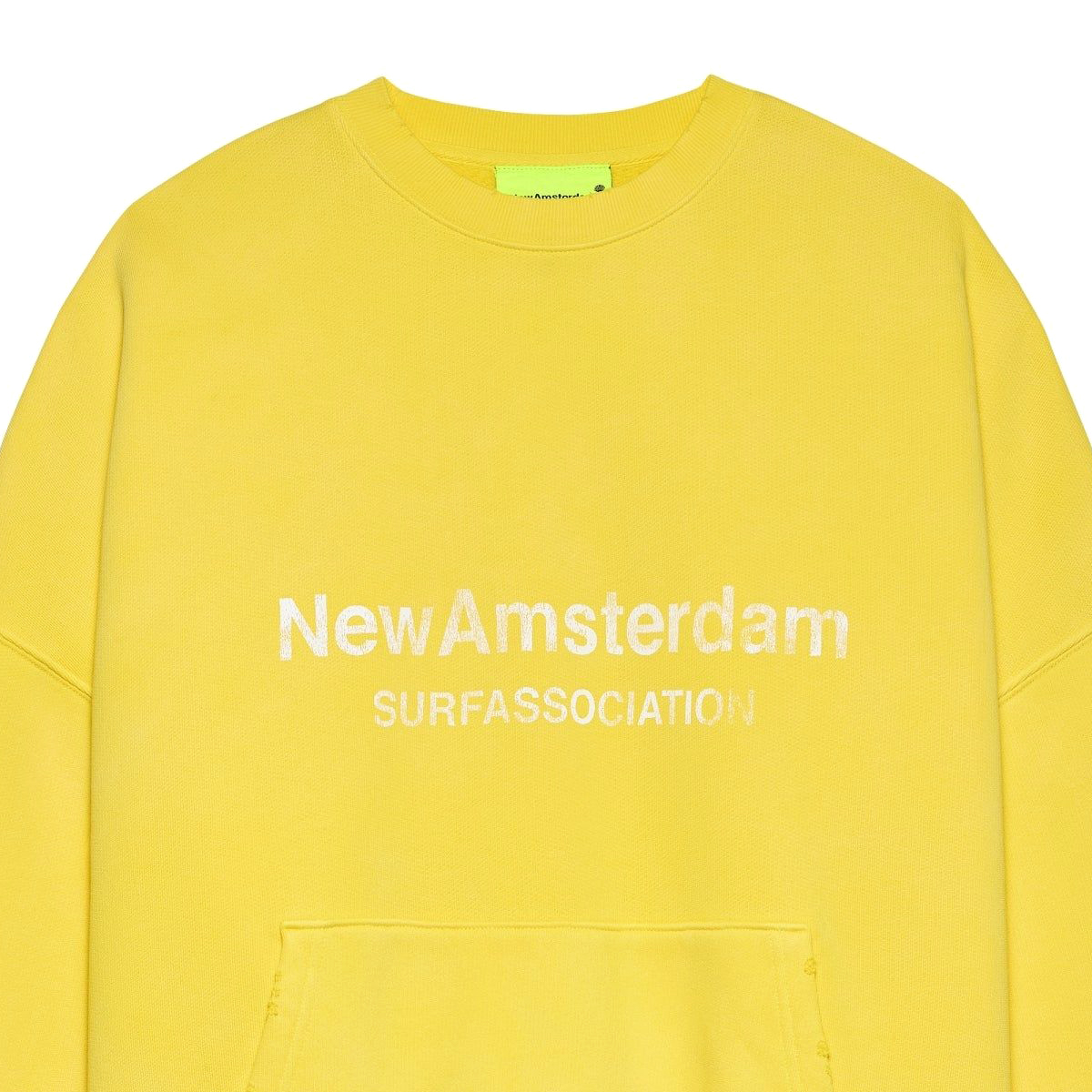 Worked Logo Crewneck Sweatshirt - Yellow