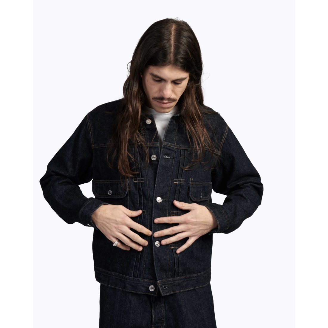 Jeansjacke - Selvage Blue Rinsed