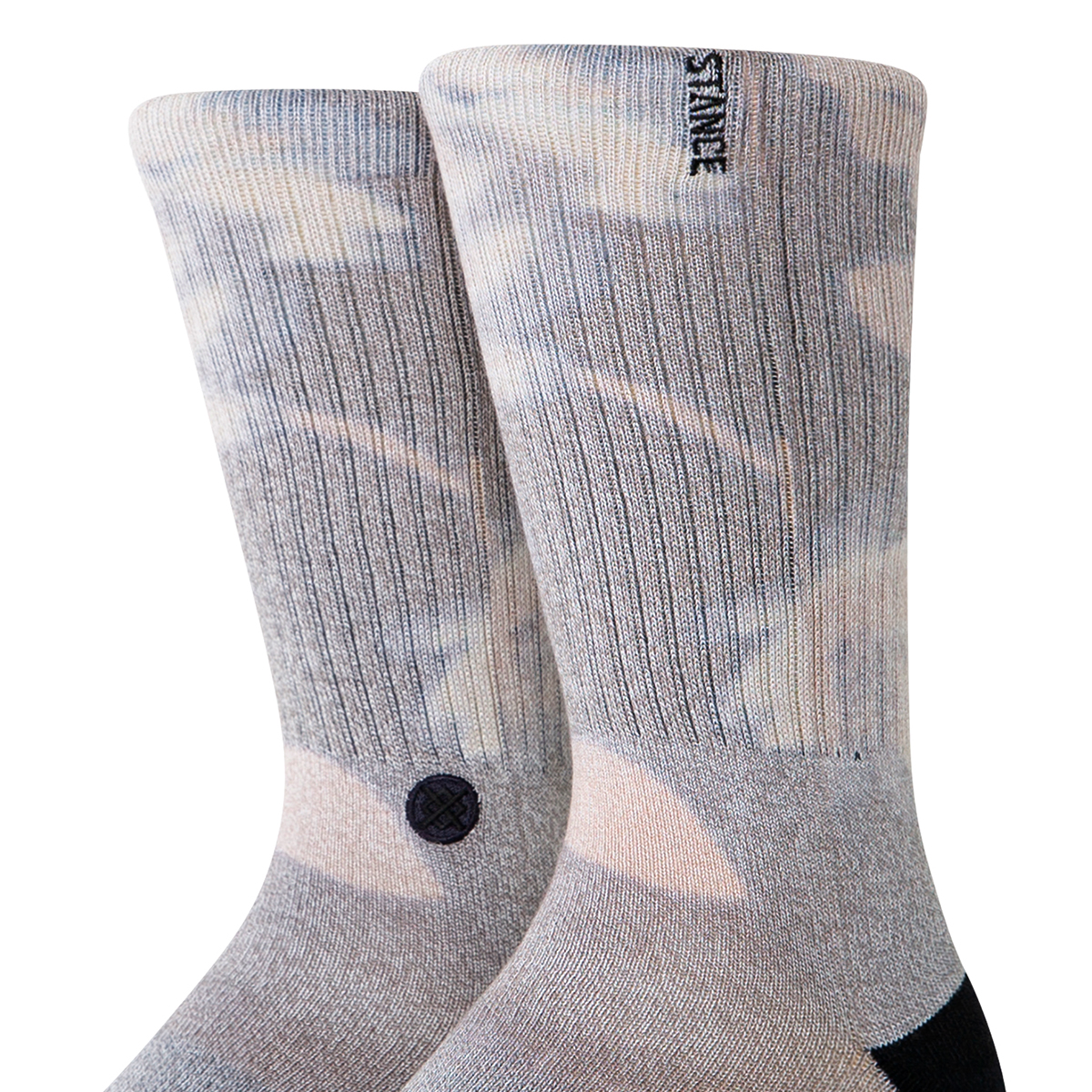 Flora Scan Crew Socks - Butter Blend - Grey