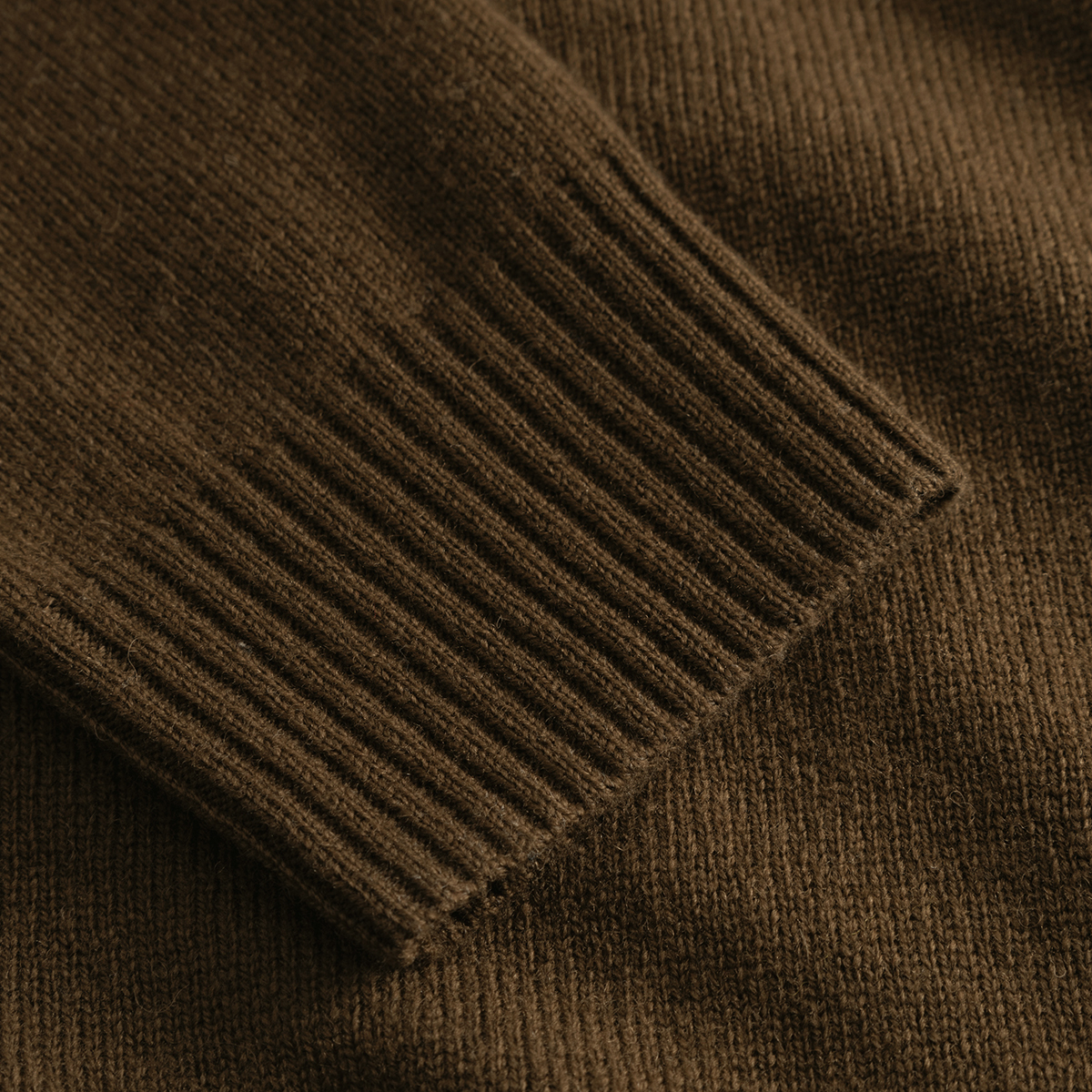 Tay Halfzip Stricksweatshirt - Brown