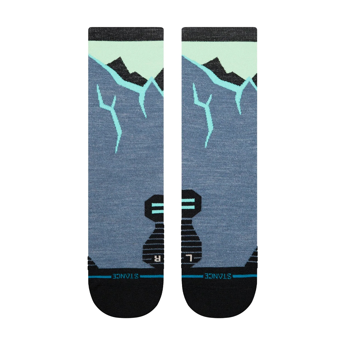 Icy Mountain - Running Merino Wool Socke - InfiKnit - Indigo