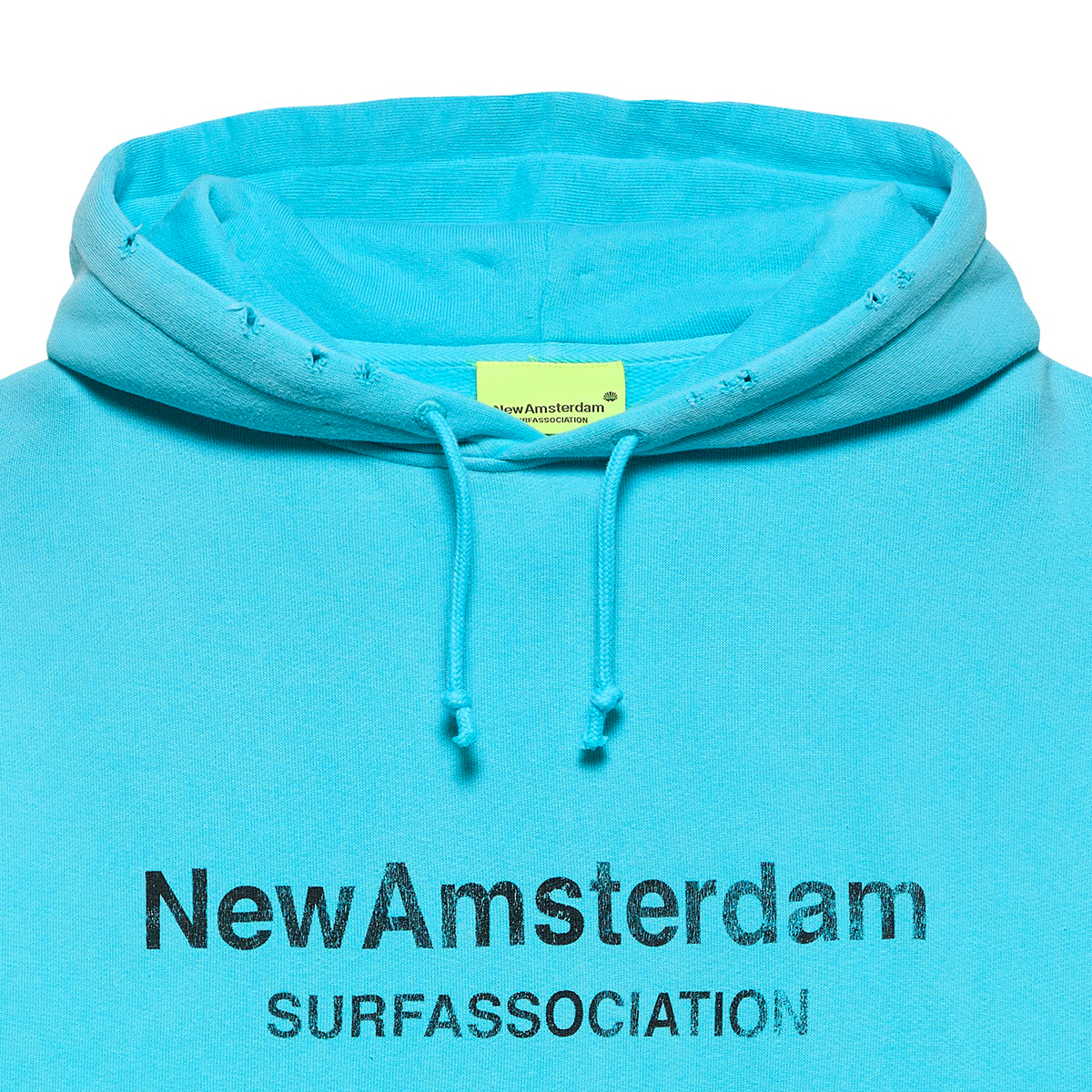 Worked Logo Hoodie - Blue