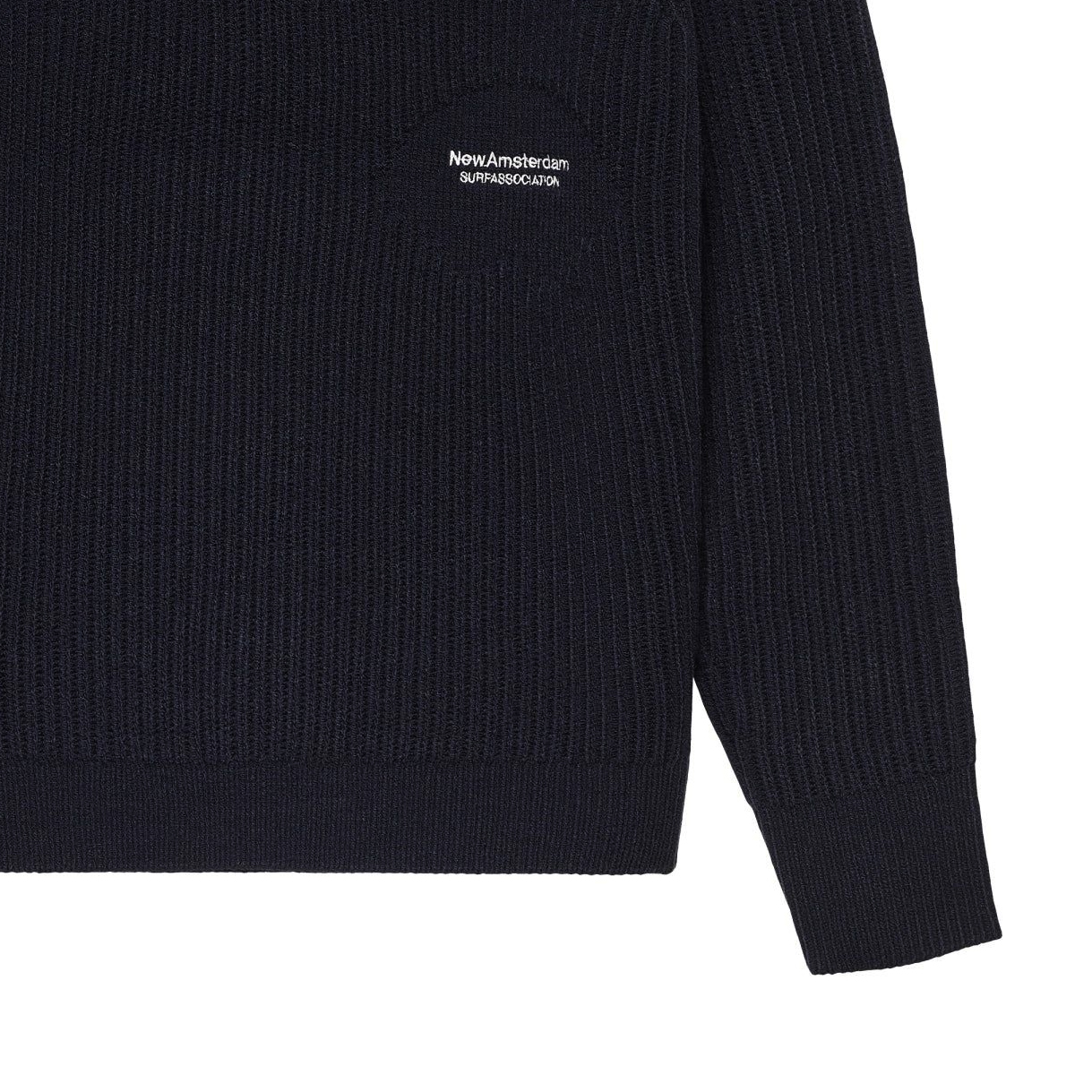 Half Zip Stricksweater - Blue