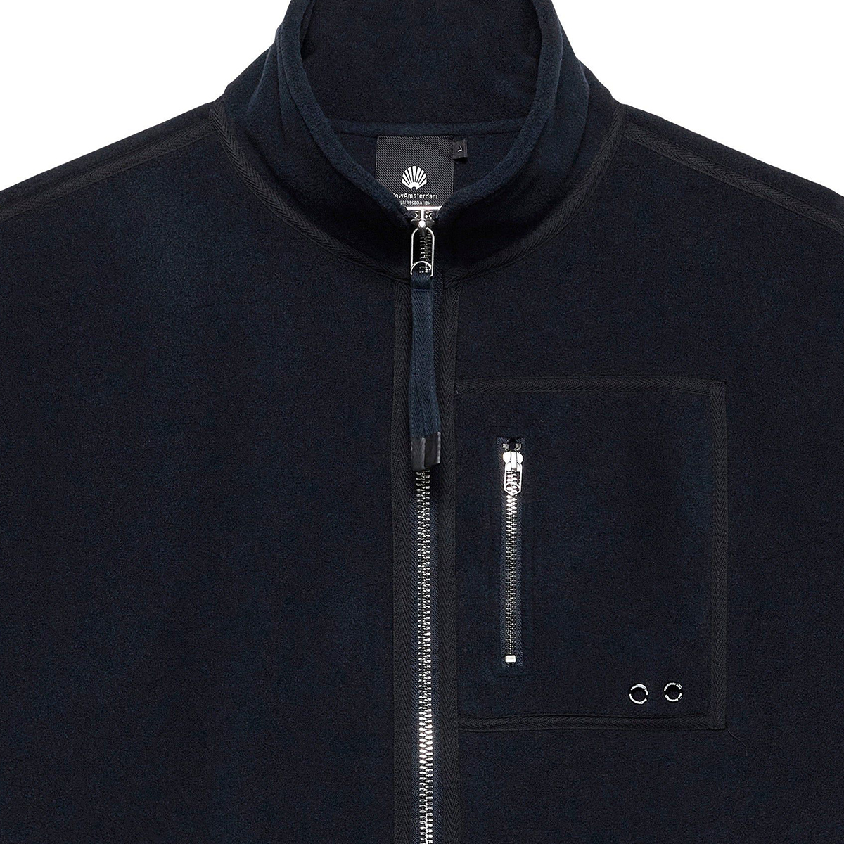 Fleece Zip Up Sweatshirt - Regular Fit - Night Blue