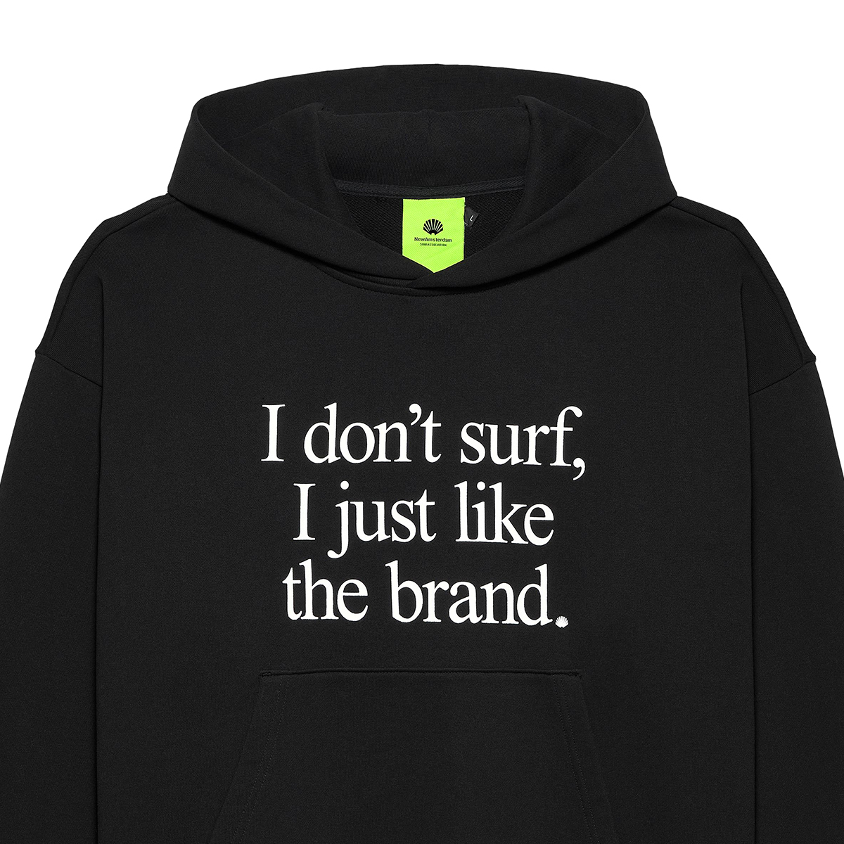I Don't Surf Hoodie - Oversized - Black