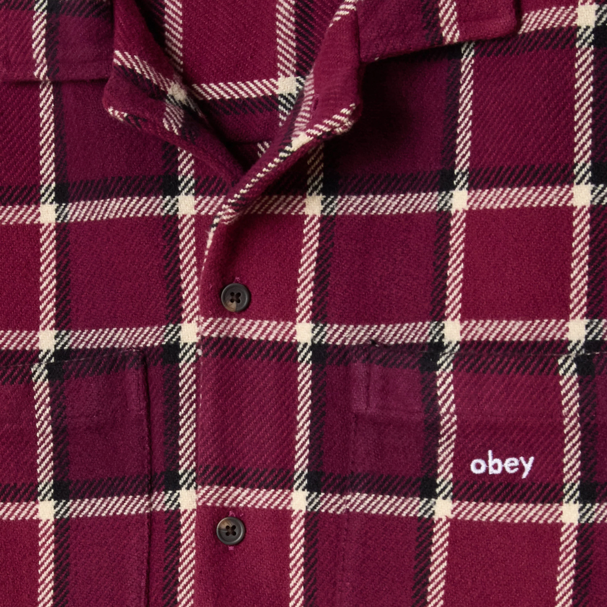 Harold Woven Shirt - Burgundy