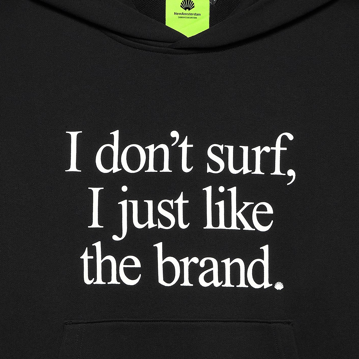 I Don't Surf Hoodie - Oversized - Black