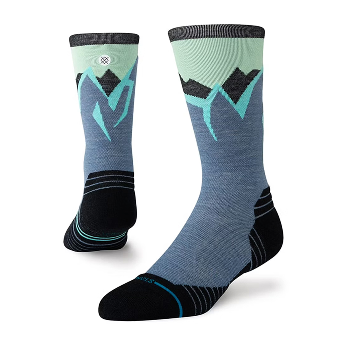 Icy Mountain - Running Merino Wool Socke - InfiKnit - Indigo