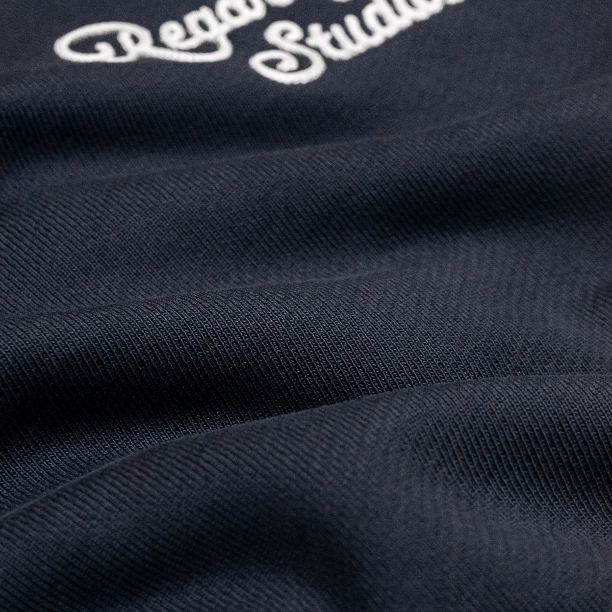Heart Icon Chainstitch - Relaxed Loopback Crewneck Sweatshirt - Navy