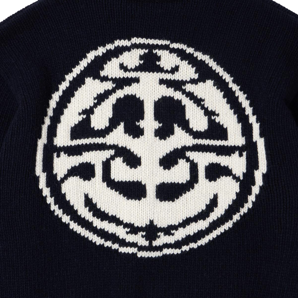 Ellis Strick Sweater - Boxy Fit - Navy
