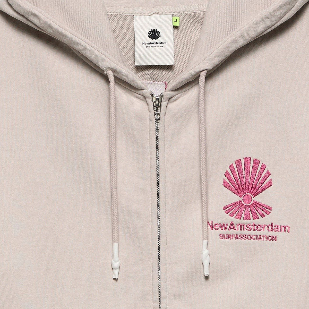 Logo Zip Hoodie - Relaxed Fit - Pebble Magenta