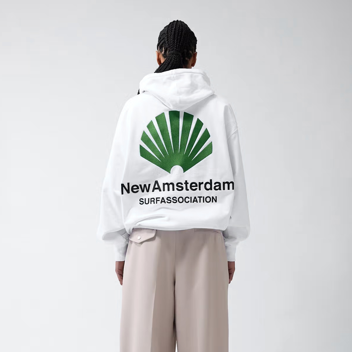 Logo Hoodie - Oversized - White Green
