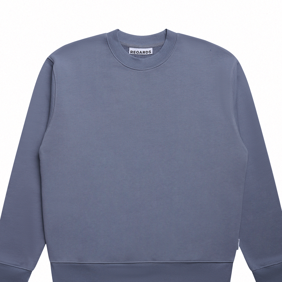 Relaxed Loopback Crewneck Sweatshirt - Soft Steel