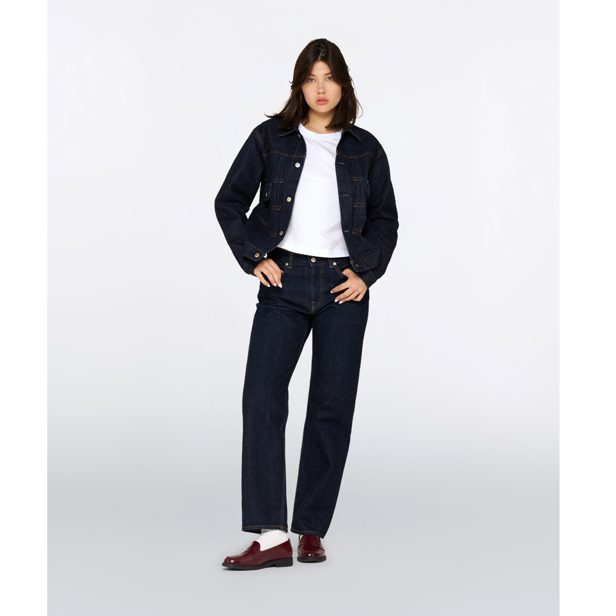 Jeansjacke - Selvage Blue Rinsed