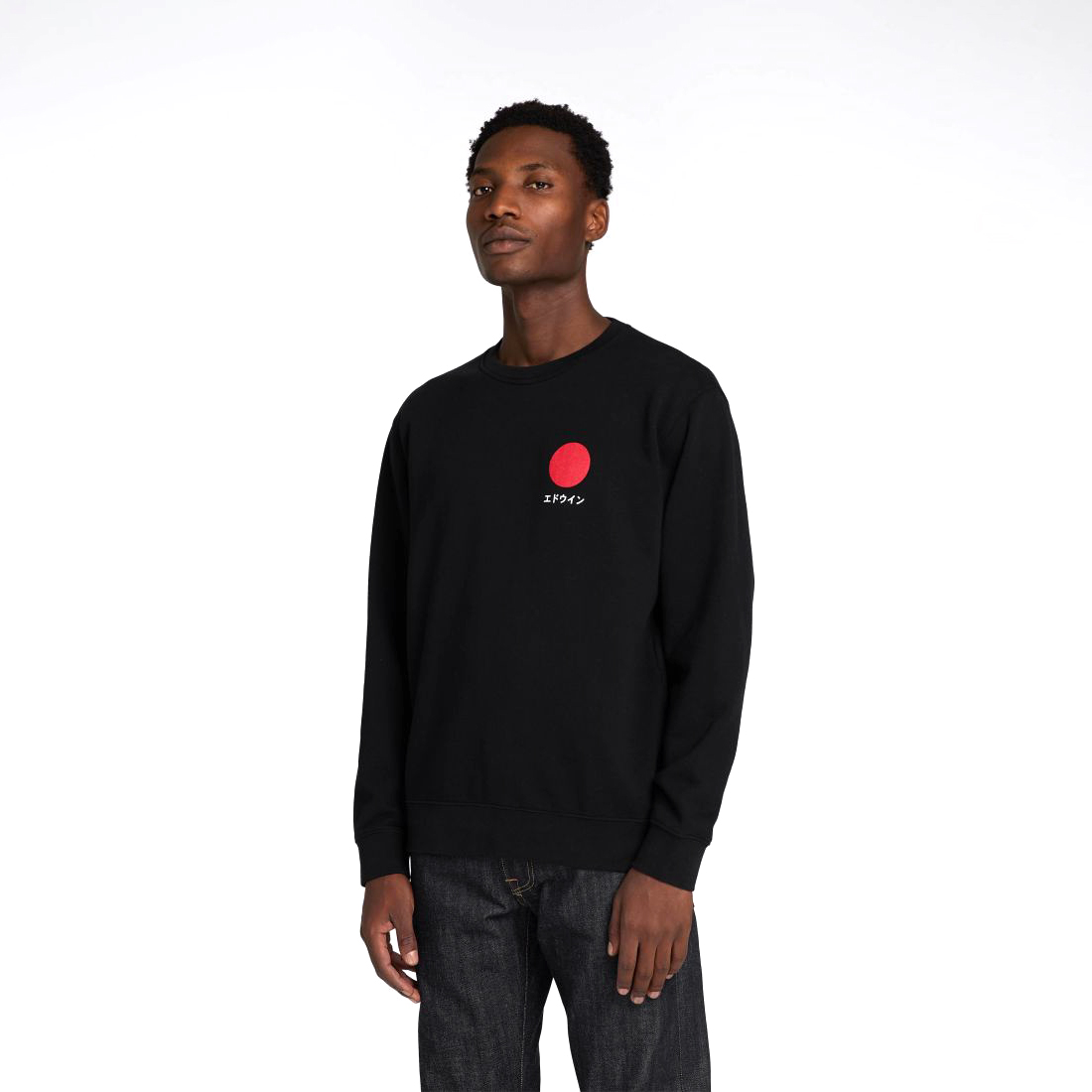 Japanese Sun Crewneck Sweatshirt - Black