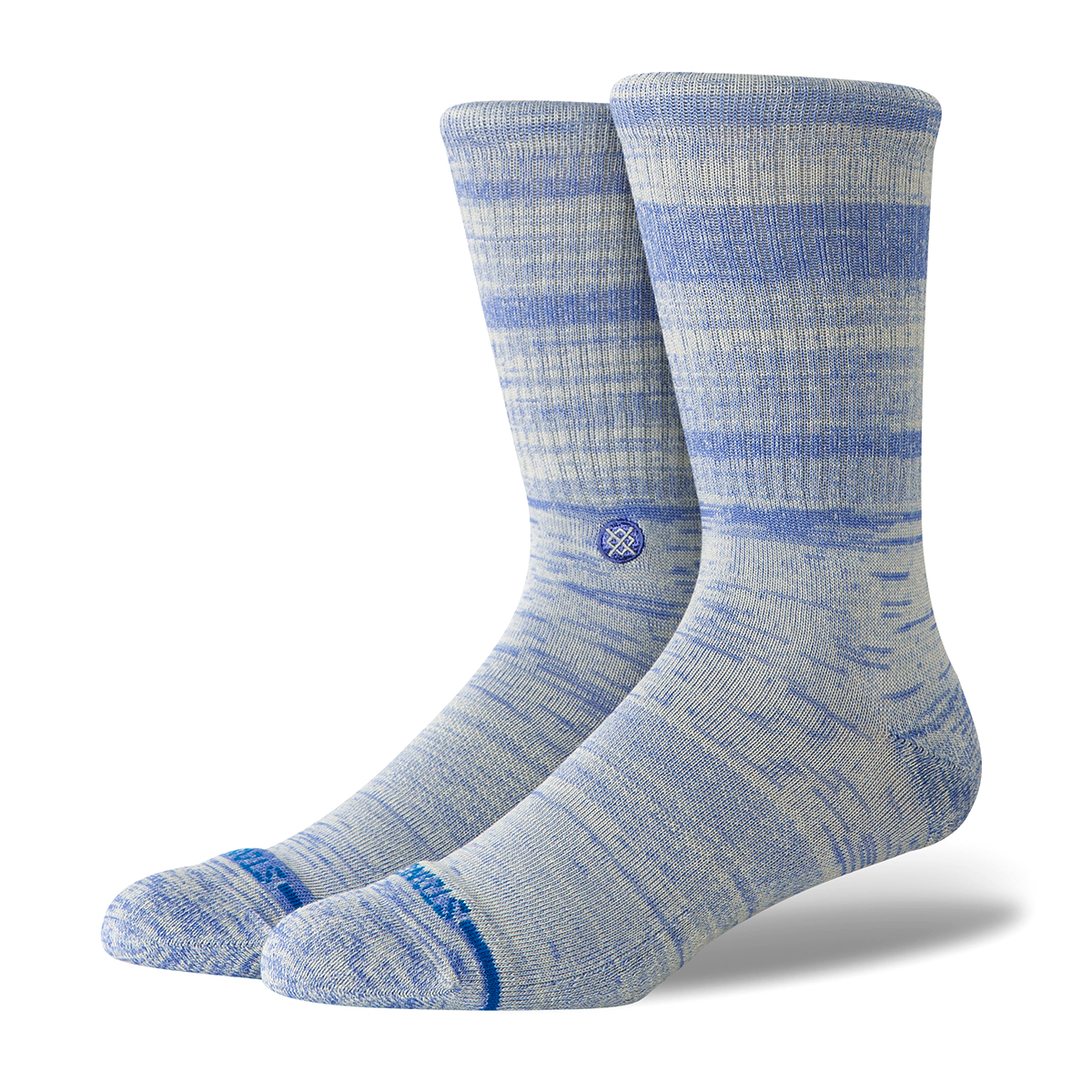 Marled Crew Socks - Blue