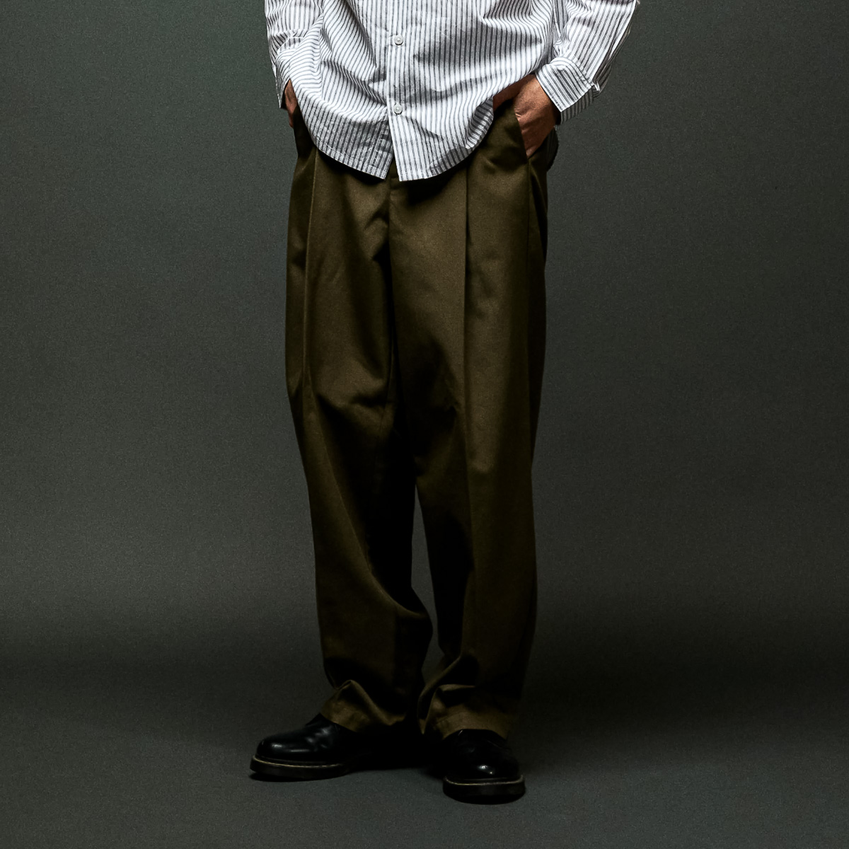 Dean Pleated Pant - Olive