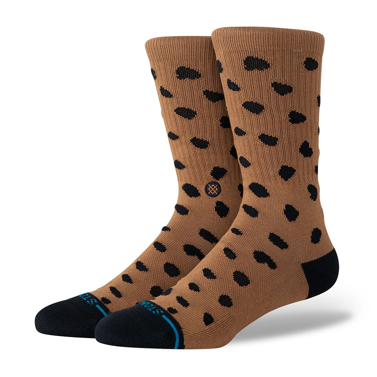 Leopard Crew Socke - Brown