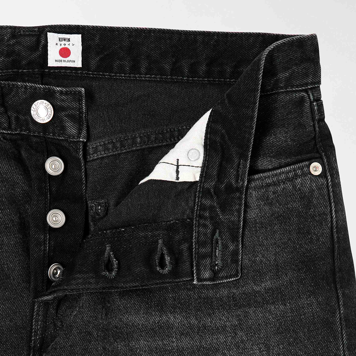 Regular Tapered Kaihara - Made In Japan - Right Hand Black Denim 13oz - Black Dark Used